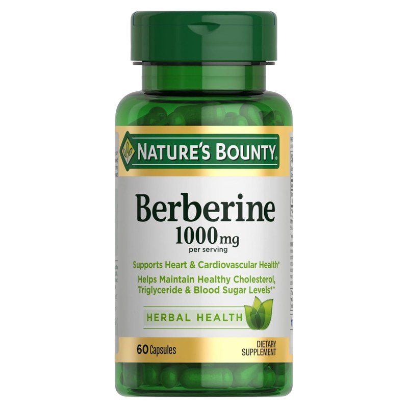 Nature's Bounty Berberine 1000mg Capsules, 60 Count